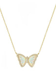 Opal Butterfly Necklace (Available in 10 Colors)