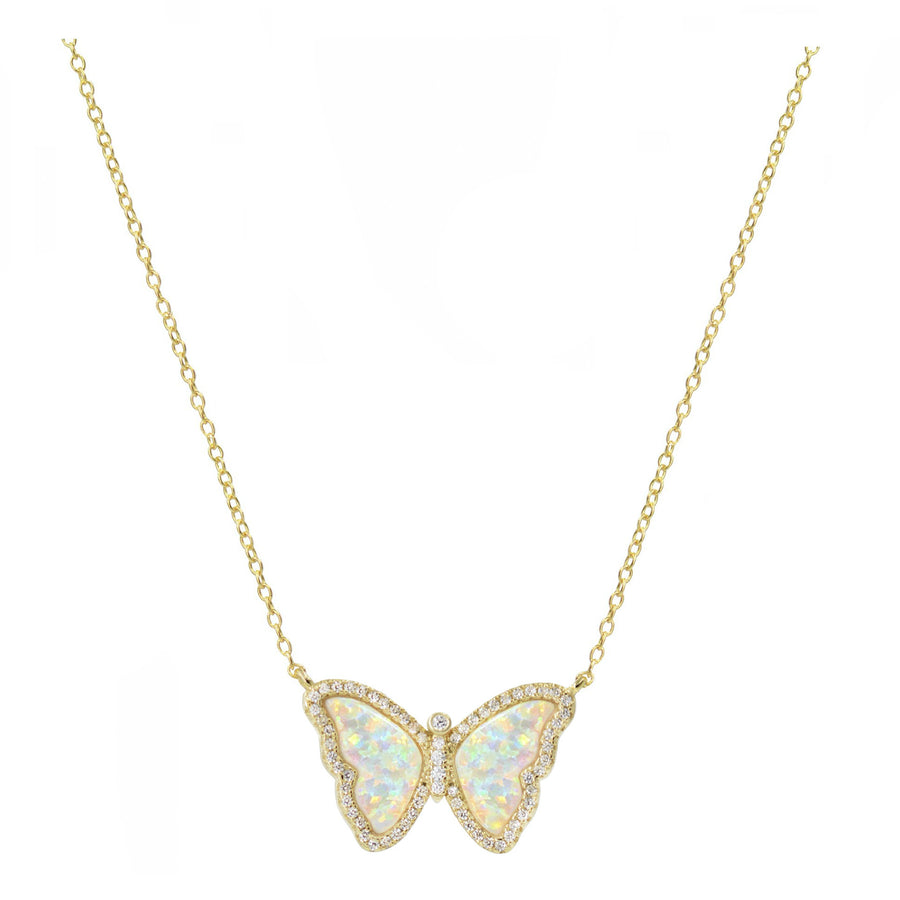 Opal Butterfly Necklace (Available in 10 Colors)