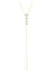 Triple Opal Pebble Lariat Necklace (Available in 3 Colors)