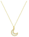 Opal Moon Necklace (Available in 5 Colors)