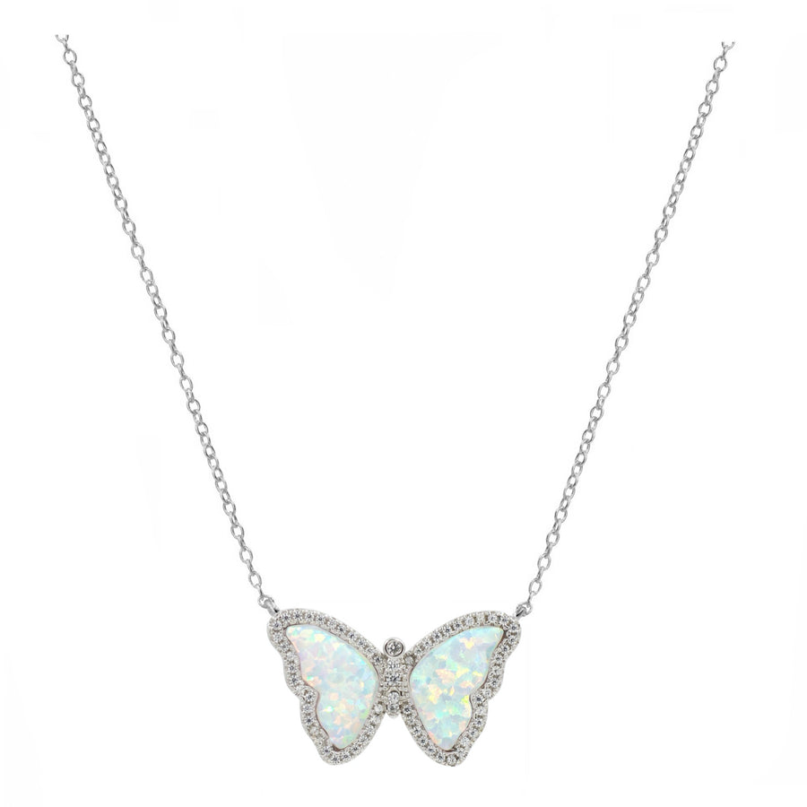 Opal Butterfly Necklace (Available in 10 Colors)