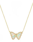 Opal Butterfly Necklace (Available in 10 Colors)