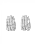 Triple Row Sparkle Huge Earrings
