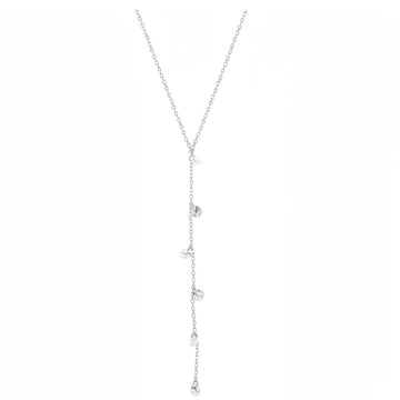 Multi Sparkle Drop Lariat Necklace