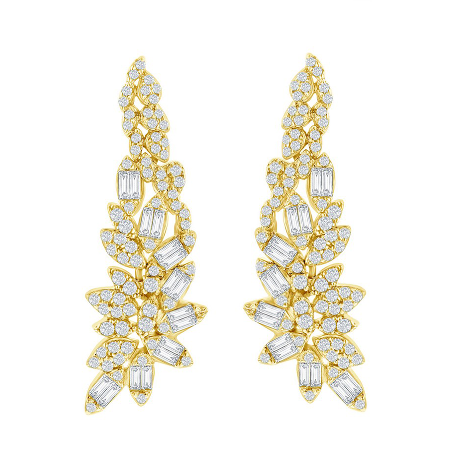Sparkle Cluster Cascade Earrings