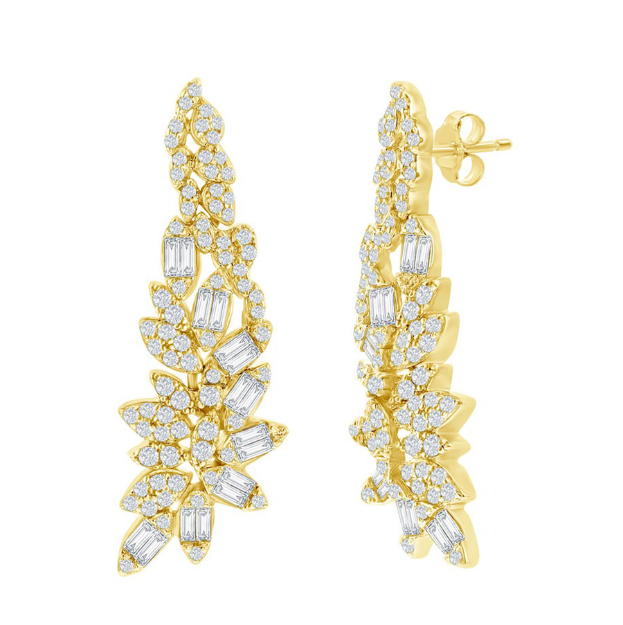 Sparkle Cluster Cascade Earrings