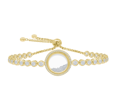 Floating Sparkle Bolo Bracelet