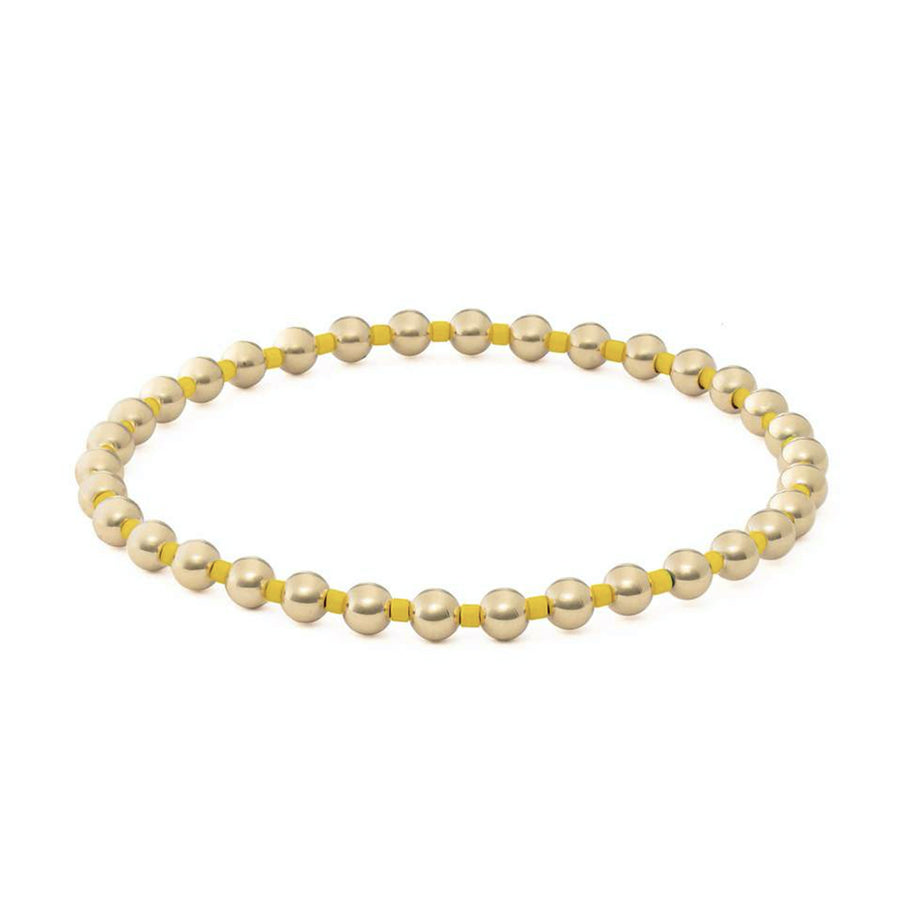 Colored Gold Baller Beaded Bracelet (Available in 8 Colors)