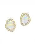 Opal Pebble Stud Earrings (Available in 10 Colors)