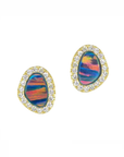 Opal Pebble Stud Earrings (Available in 10 Colors)