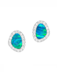 Opal Pebble Stud Earrings (Available in 10 Colors)