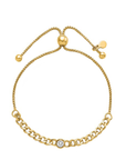 Curb Link CZ  Bolo Bracelet