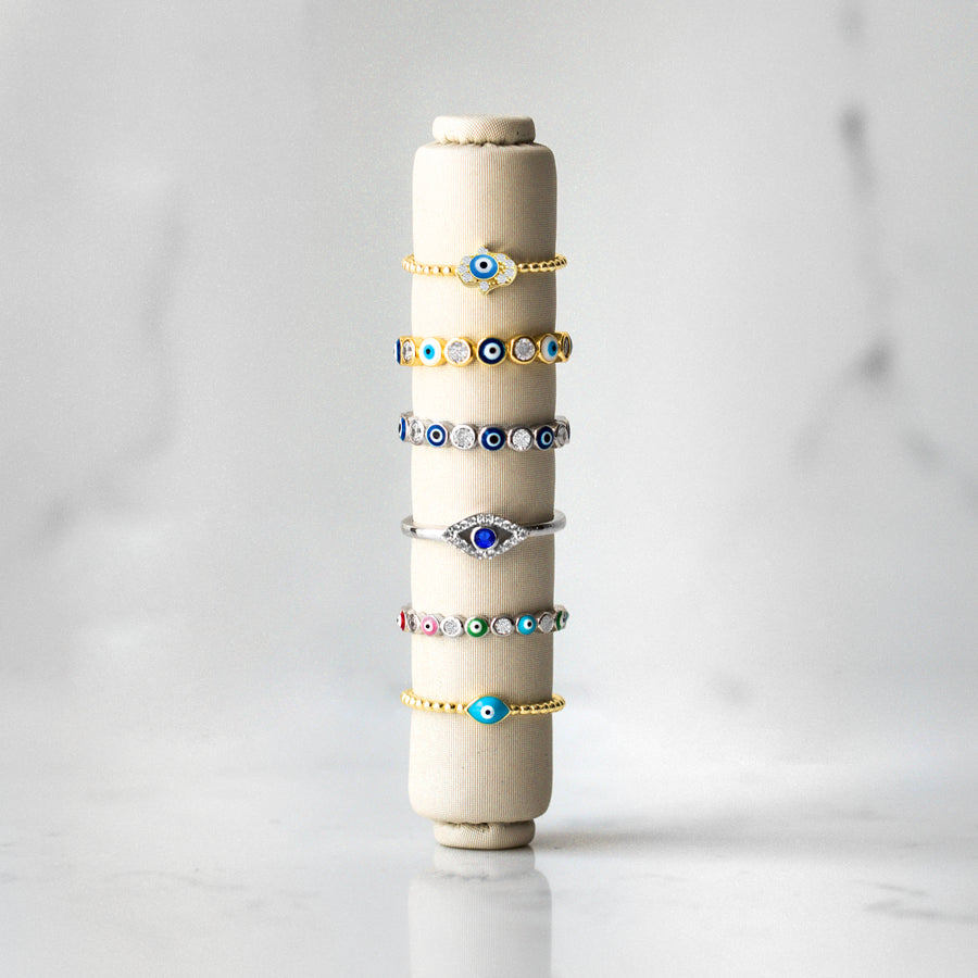 Sparkle Evil Eye Eternity Band