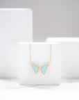 Opal Butterfly Necklace (Available in 10 Colors)