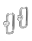 Heart Paperclip Hoop Earrings