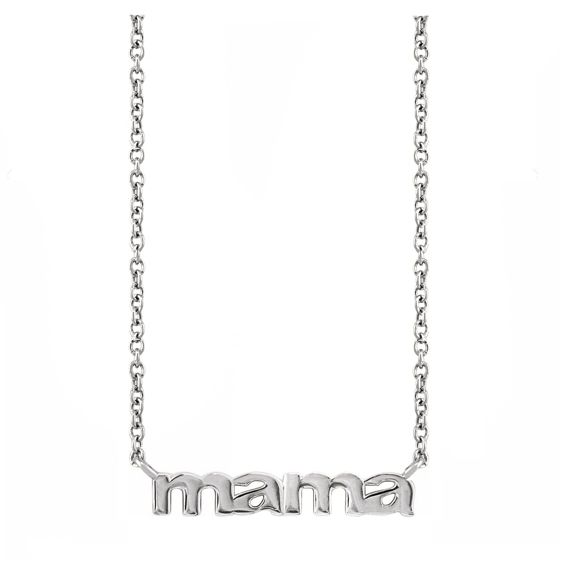 Mama Block Necklace