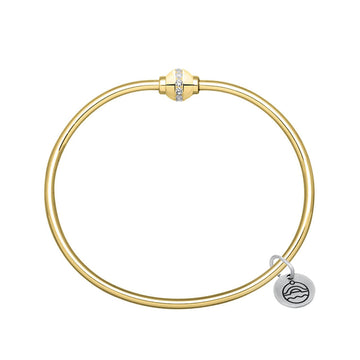 14k Yellow Gold Diamond Single Ball Cape Cod Bracelet