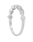 Alternating Pave Round and Marquise Station Band