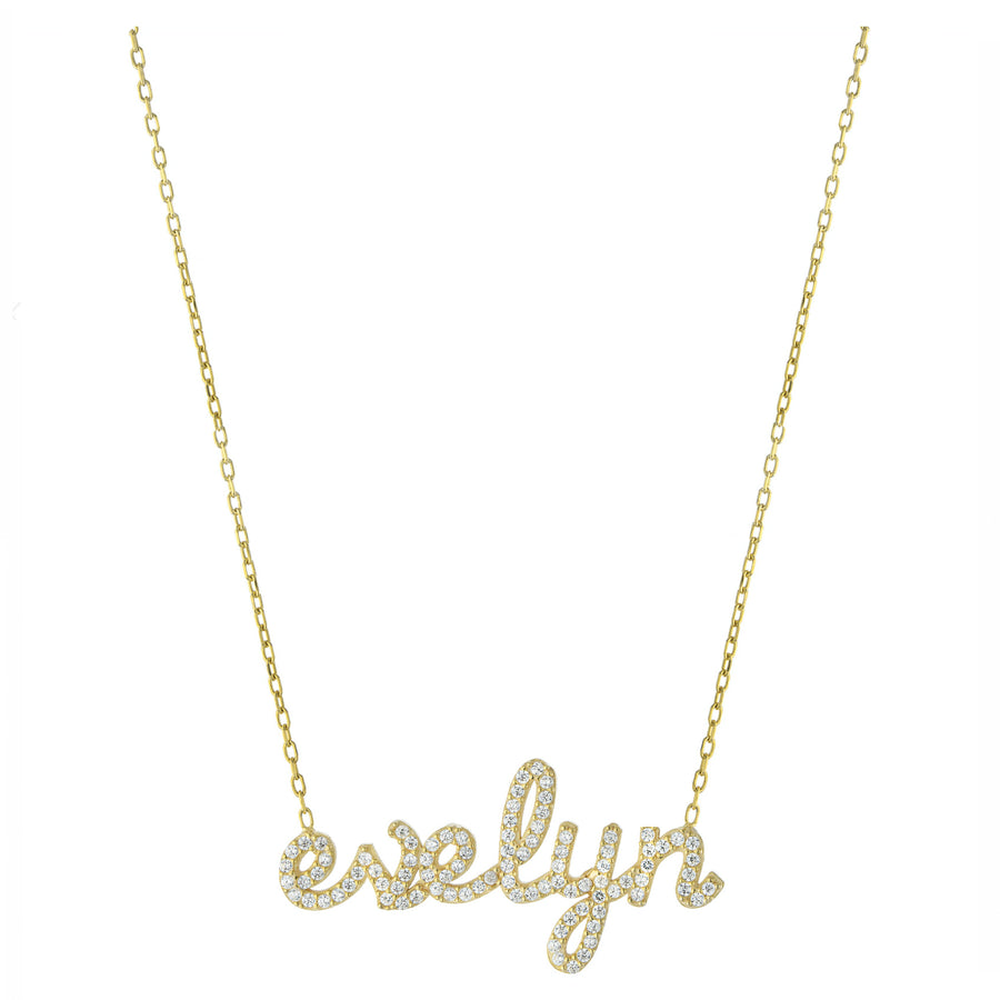 Personalized Sparkle Script Name Necklace