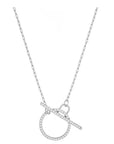 Sparkle Toggle Paperclip Necklace