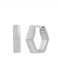 Hexagon Huggie Earrings