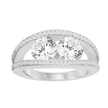 Double Round Double Row Ring