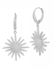 Pave Starburst Drop Earrings