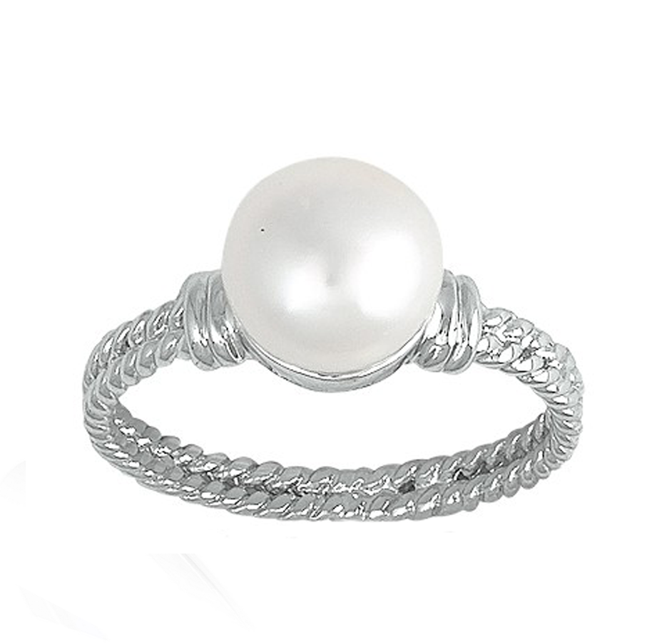 Double Twisted Freshwater Pearl Ring