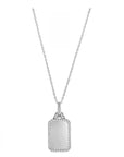 Sparkle Border Dog Tag Necklace