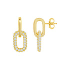 Sparkle Mini Paperclip Drop Earrings